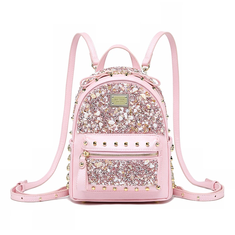 Pink designer mini backpack Clearance