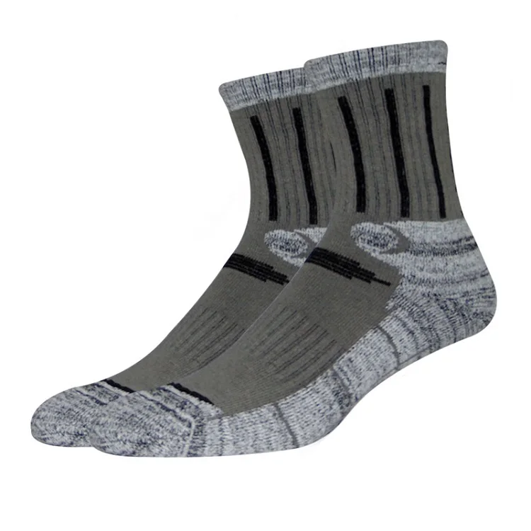 1 пара/лот, новые мужские зимние теплые хлопковые носки, уличные спортивные дезодоранты для велоспорта, толстые теплые эластичные носки для сноубординга - Цвет: Gray Men EU39-44