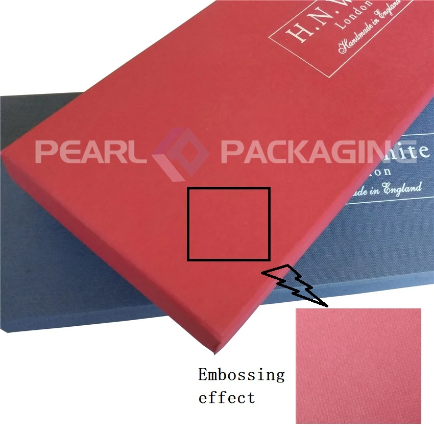 Custom Embossing Texture Box Separated Bottom & Lid Box for Apparel