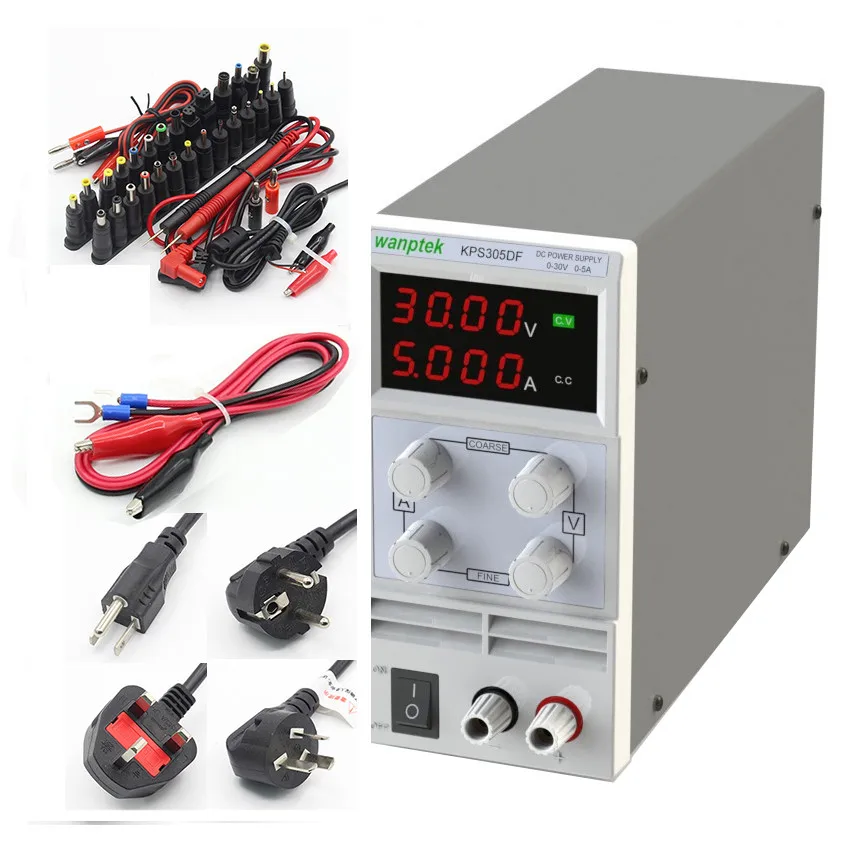 Wanptek KPS305DF светодиодный цифровой Регулируемый переключатель питания постоянного тока mA дисплей 0,01 V-30 V/0.001A-5A 110 V-230 V - Цвет: B