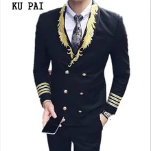 Подиум ведущий шоу маленький блейзер мужской короткий секционный тонкий индивидуальный стилист для волос блейзер с вышивкой тренд мужской пиджак