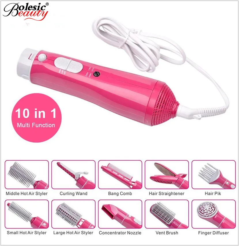 

Multifunctional Hair curlers styling tools hair sticks hair dryer hair brush bendy 10 in1 rotation diagnostic-tool