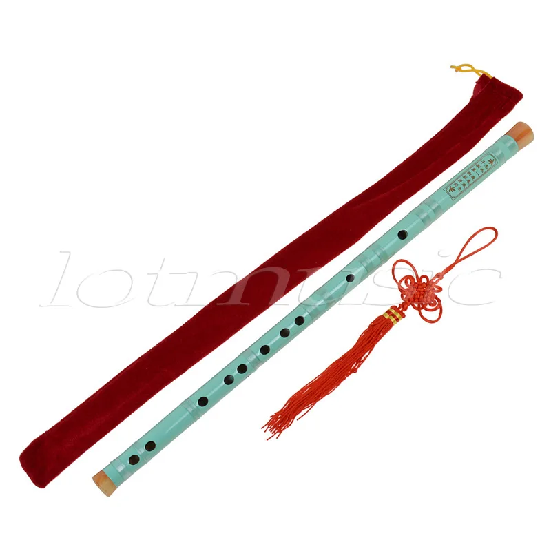 Kmise 2 Pieces Colorful Paint Traditional Chinese Bamboo Flutes Dizi F