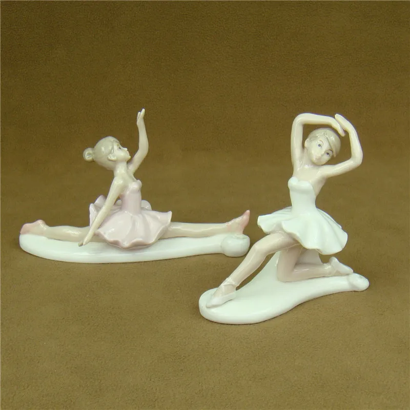 

Porcelain Ballet Dancer Figurine Ceramic Dancing Girl Statuette Decor Craft Adornment Gift for Girlfriend and Art Collection