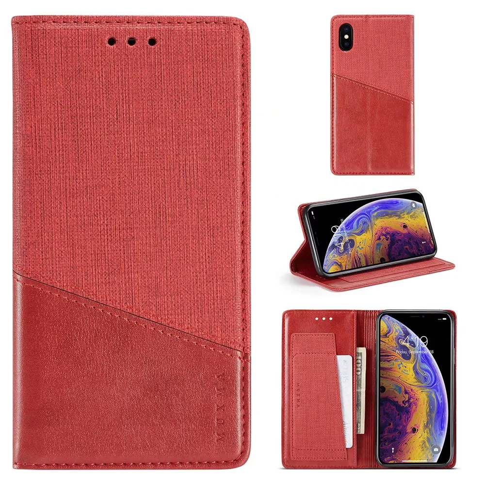 

New MUXMA Folio Premium Leather Wallet Card Slot Case For One plus 6 6T Stand Phone Magnetic