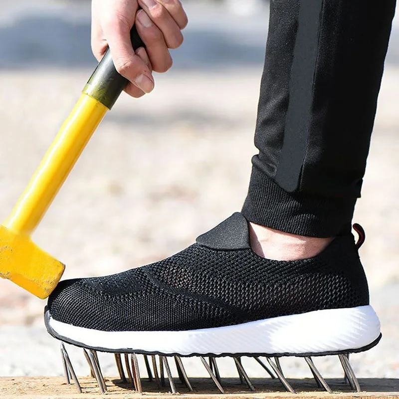 

Work Safety Boot Men Shoes Steel Toe Shoes Breathable Anti-smashing Piercing Safety Shoes Work Boots Men Sneakers Military Boots