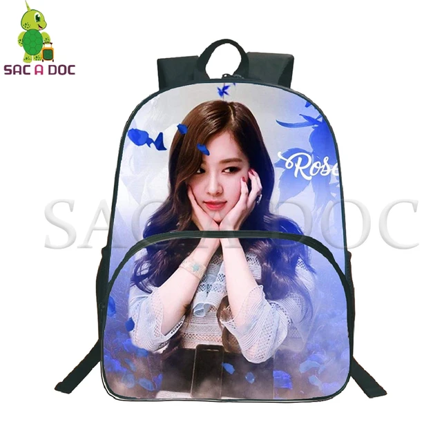 Blackpink Kpop Backpack Women Men Travel Rucksack Jisoo/Jennie/Rose