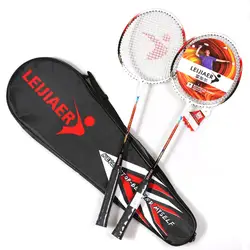 HobbyLane 2 Pcs Outdoor Adult Entertainment Badminton Racket Lightweight Aluminum Alloy Hardness Training and Sports Equipment HobbyLane 2 Pcs Outdoor Adult Entertainment Badminton Racket Lightweight Aluminum Alloy Hardness Training and Sports Equipment