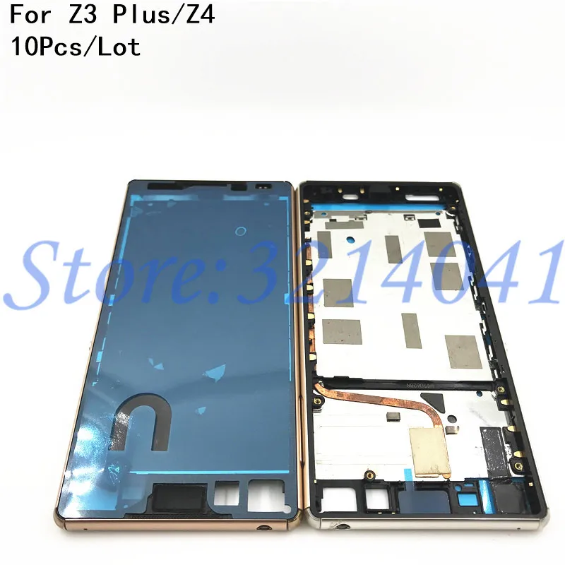 

10Pcs/Lot For Sony Xperia Z4 Z3 Plus E6553 Single Card Frame Bezel LCD Housing Mid Faceplate + Side Button + Dust Plug Cover