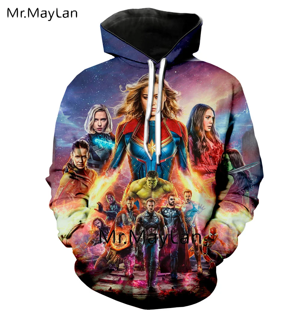 3D Print Marvel Avengers Endgame 4 Jacket Men/women Sweatshirt Casacos Man Punk Hoodie Clothes Sudadera Vingadores Chaqueta 5XL