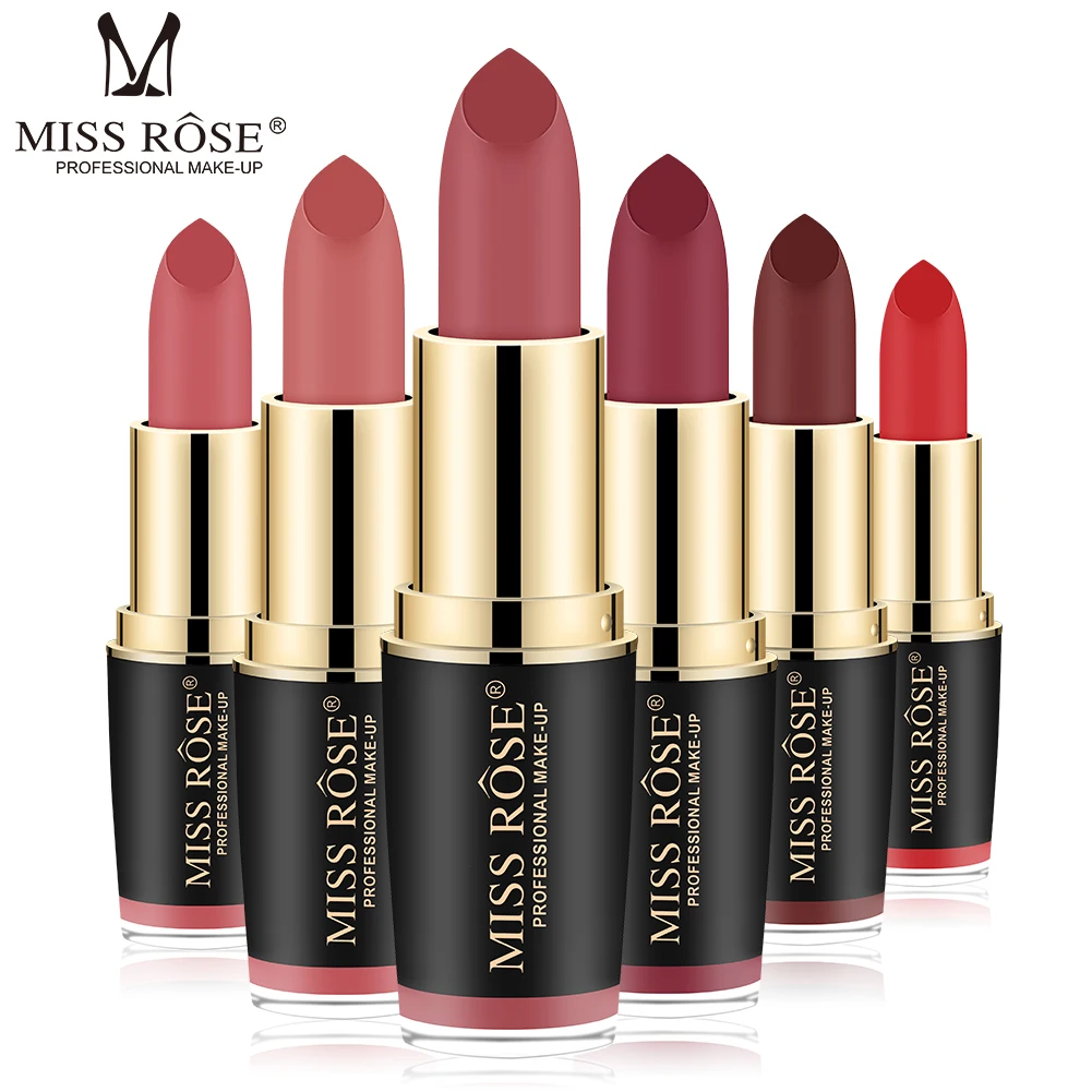 

6 Colors Matte Lipstick High Pigment Waterproof Lip Stick Makeup Long Lasting Easywear Luxury Levre Red Batom Mate Lipstick