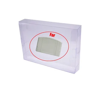 

H 100Pcs Clear Blue Case Sleeve Protector for Nintendo N64 Games Cartridge