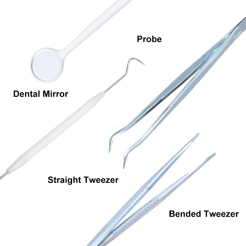 Высокий 4 шт./компл. гигиена полости рта уход стоматологические инструменты из нержавеющей стали средства для удаления зубного камня отбеливающий набор для чистки зубов зонд рот зеркало