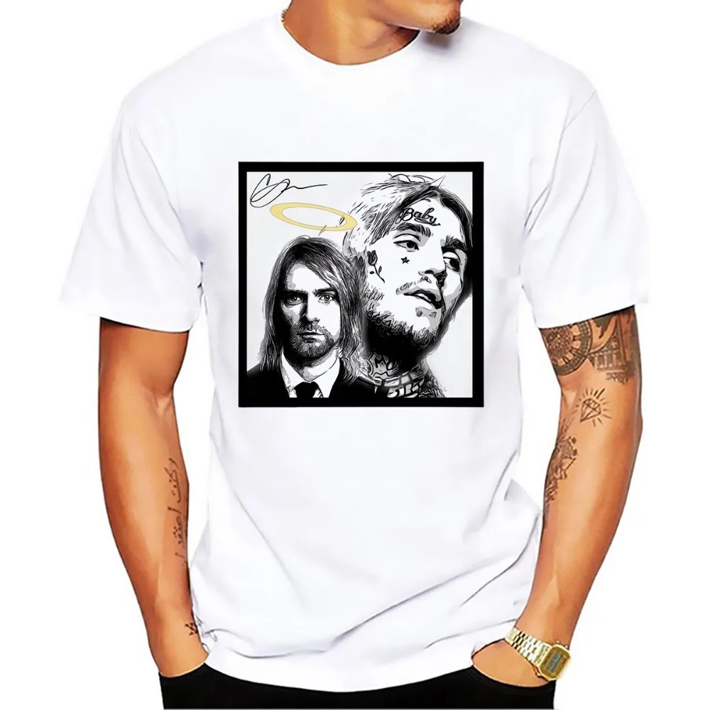Remember cool rapper LIL PEEP t shirt fashion summer men white