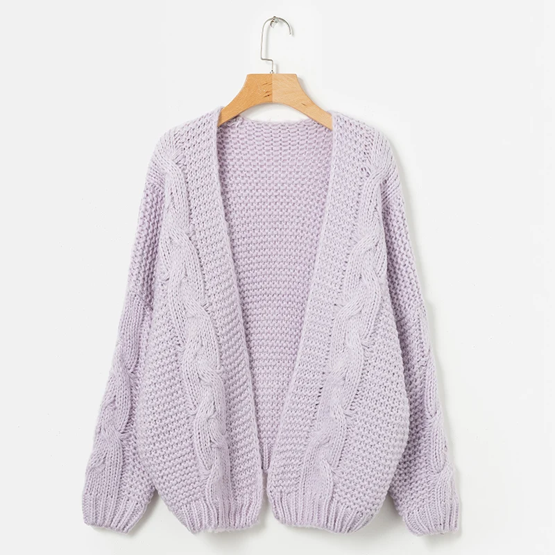 Kostlich 2018 New Arrival Women Solid  Color Cardigans Sweater High Quality Full Sleeves Open Stitch Knitted Streetwear  (25)