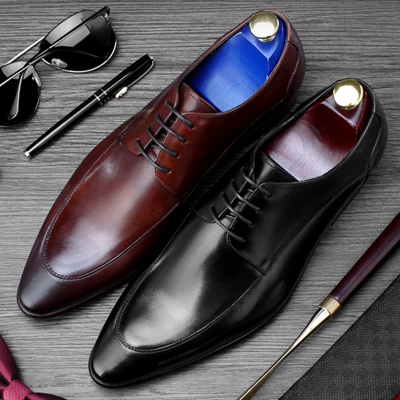 Buy Basic Pointed Toe Derby Man Formal Dress Wedding