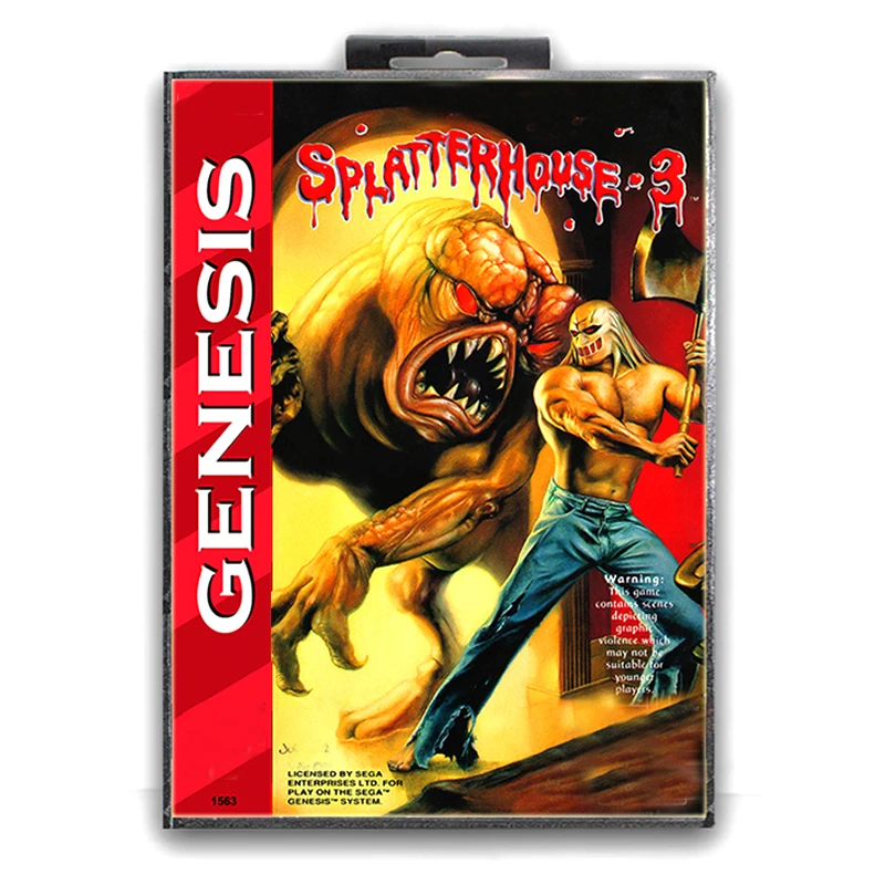 

Splatter House 3 with Box for 16 bit Sega MD Game Card for Mega Drive for Genesis Video Console