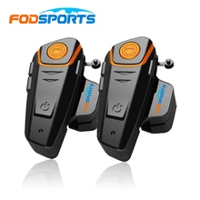 2 pcs Waterproof IPX6 Motorcycle Helmet Bluetooth Intercom BT-S2 1000m Motorbike Bt Interphone Headset with FM