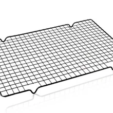 Антипригарная охлаждающая подставка из нержавеющей стали подходит для противня для выпечки, сверхмощная, безопасная для жарки печь для приготовления пищи на гриле 40x25 см(16x10-дюймов