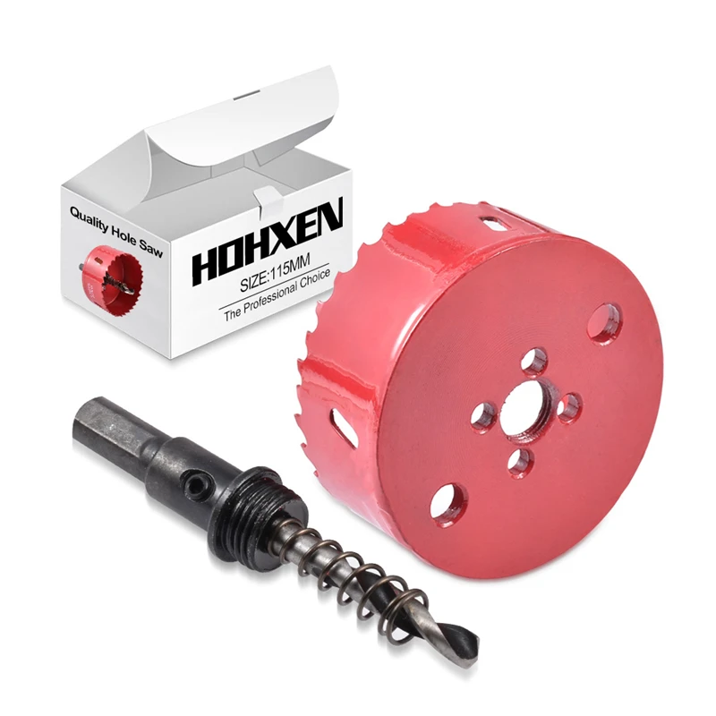 Hohxen большой размер 115 мм M42 Bi Metal Holesaw резак кольцевая пила древесина буровой зуб