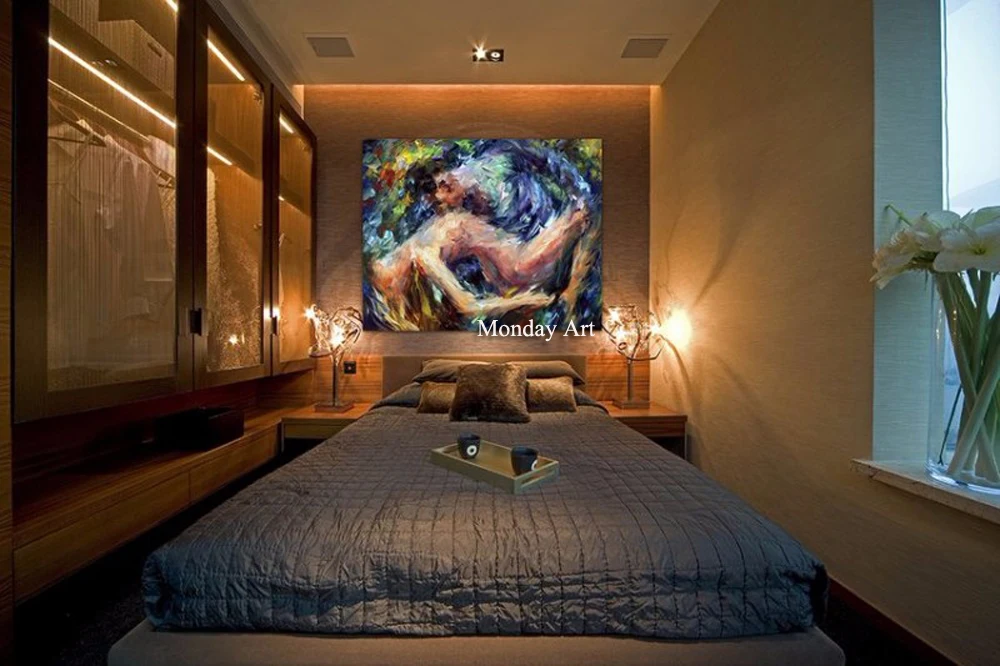 Palette-Knife-Oil-Nude-Painting-Sexy-Naked-Woman-and-man-Body-Art-Picture-couple-Canvas-Painting (1)