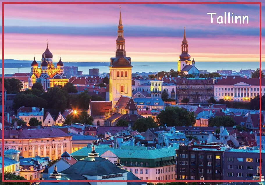 Декоративные подарочные магниты для фото Таллинн Туристический Сувенирный