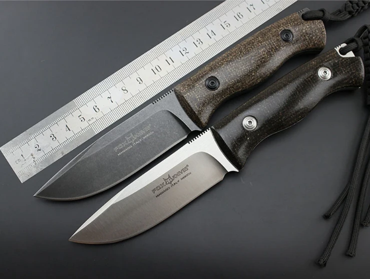 

Vellance Quality D2 Blade Straight Knife Advanced Flax Handle Camping Survival Knives Stonewashed Outdoor Tools 60HRC With Kydex