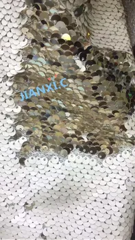 

5 yards sequins embroidered lace fabric JIANXI.C-91514 for wedding dress/evening/show dress lace fabric