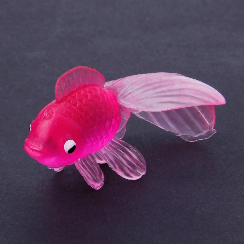 Премиум качество 20шт резиновая имитация маленькая золотая рыбка детские игрушки украшения Смешные Игрушки для ванны