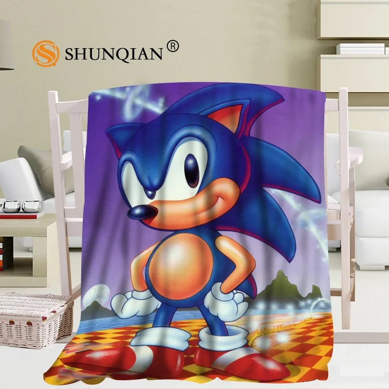 Оригинальные большие размеры Sonic The одеяла с изображением ежа для кроватей Falafel