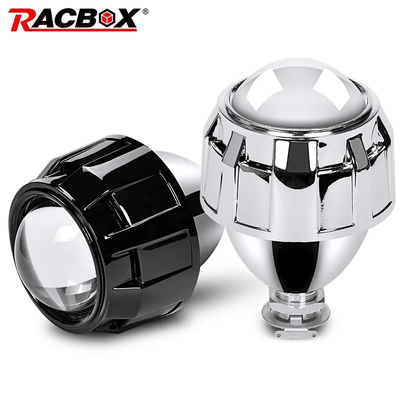 RACBOX سيارة التصميم 2.5 بوصة HID ثنائية زينون جهاز عرض صغير عدسة التحديثية H4 H7 كشافات العدسات الأسود الفضة استخدام H1 لمبة RACBOX سيارة التصميم 2.5 بوصة HID ثنائية زينون جهاز عرض صغير عدسة التحديثية H4 H7 كشافات العدسات الأسود الفضة استخدام H1 لمبة