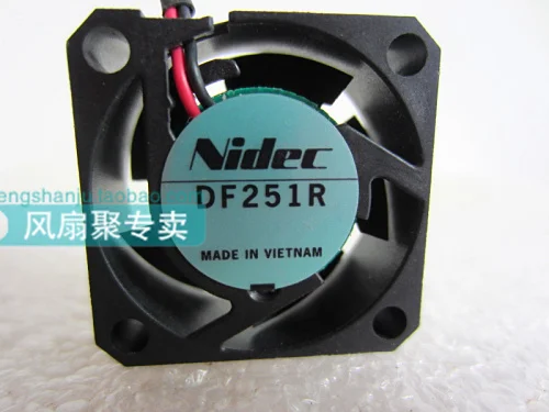 Новый бесшумный микровентилятор Nidec 2 5 см 2510 В 0 08 а DF251R 05LC 25*25*10 мм провода|silent fan|10mm