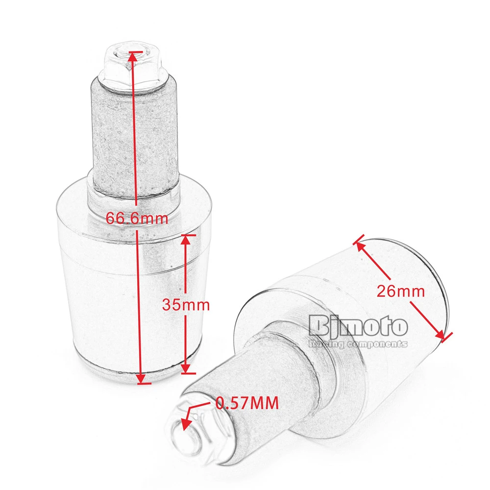 1 пара руля для горного велосипеда, рукоятка, Торцевая крышка 22 мм, заглушка для моторного стержня, противовес, ручки для Kawasaki ninja Yamaha Honda Suzuki