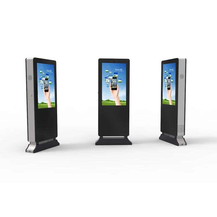 65 дюймов свободно стоящий водонепроницаемый IP55 сенсорный ЖК-экран открытый цифровой вывески киоск для рекламы