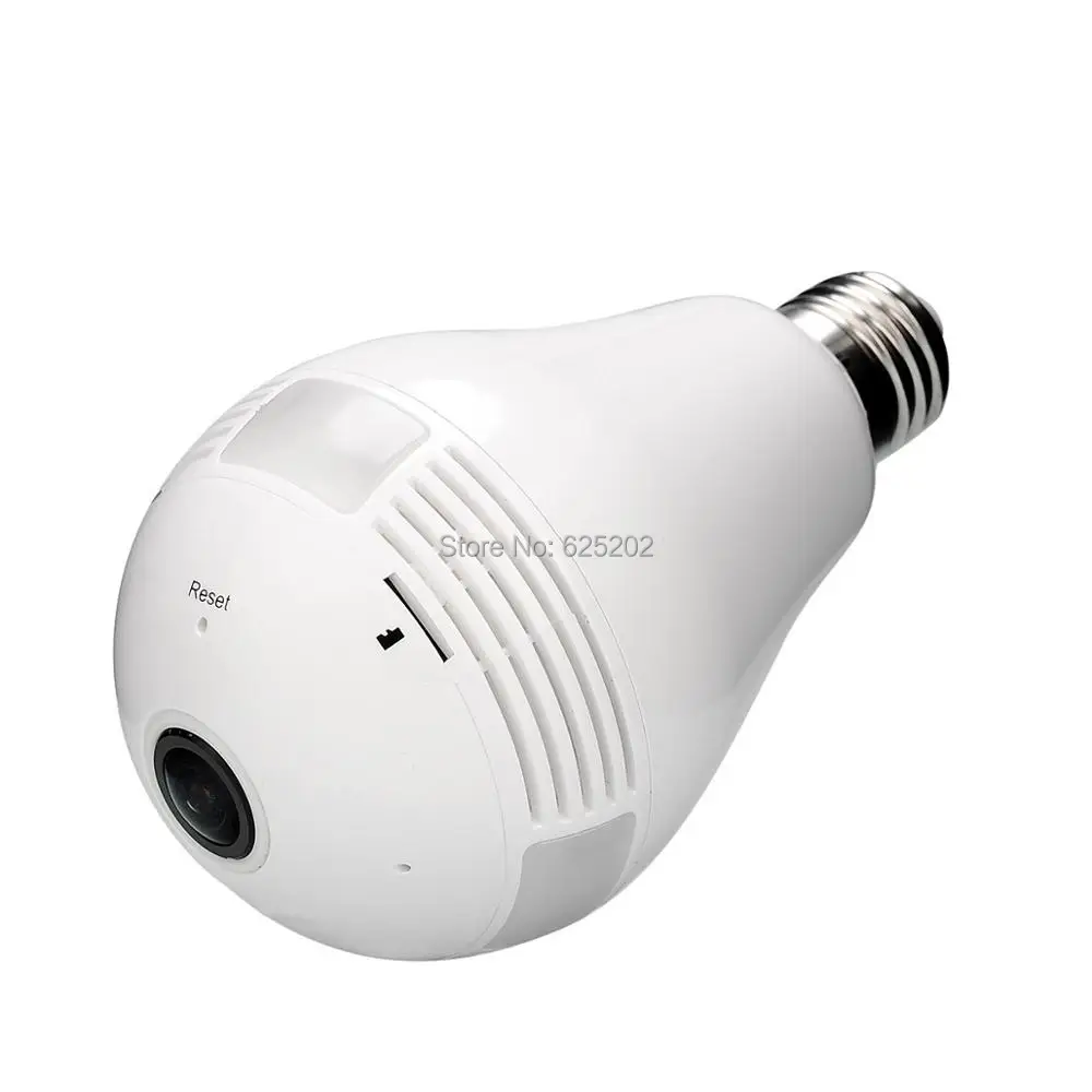 Small Light Bulb Camera Panoramic IP Camera Wifi Camera 960P 1.3MP Fisheye Lens Free Shipment
