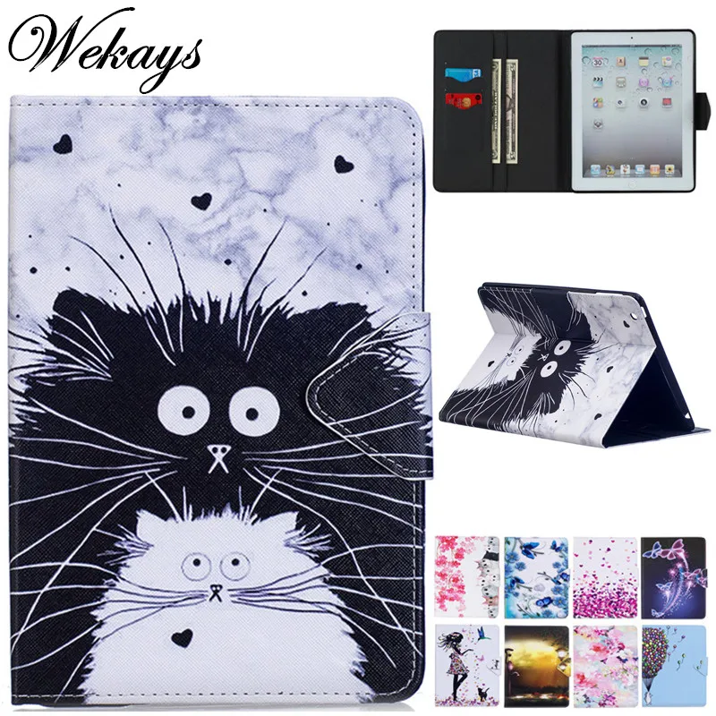 Wekays для Apple IPad Mini 3 2 1 мультяшный Кот кожаный чехол планшета чехлы Kids|Чехлы