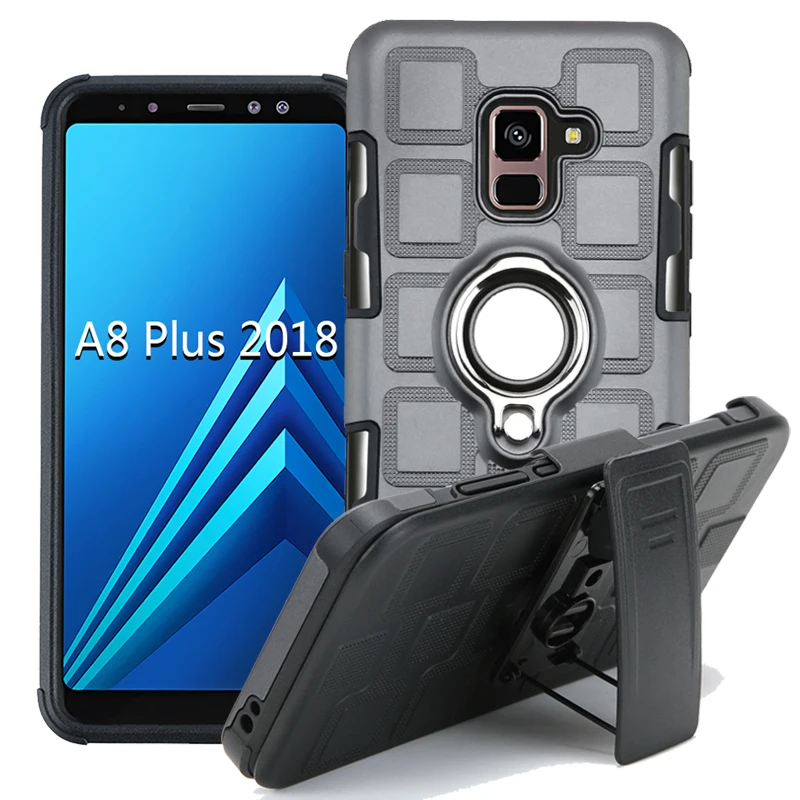 

Metal Ring Belt Clip Holster for Coque Samsung A8Plus Case Samsung A8 2018 Case Magnet Car Holder for Samsung Galaxy A8 Plus A8+