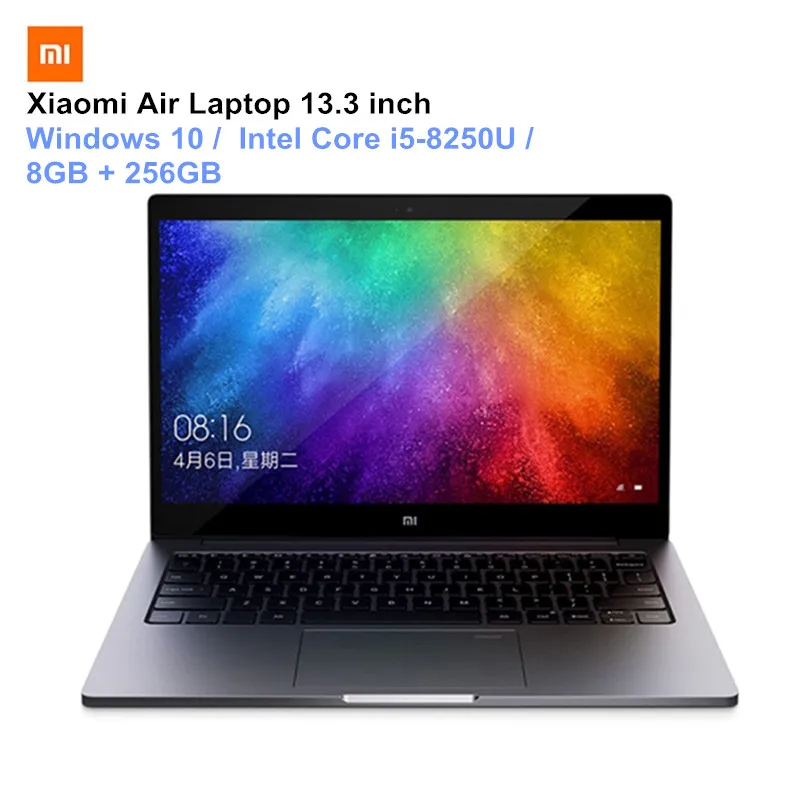 Xiaomi Air Ноутбук 13,3 дюйма Windows 10 китайская версия Intel Core i5-8250U 4 ядра 1,6 GHz 8 GB 256 GB двойной Wi-Fi Bluetooth 4,1 PC