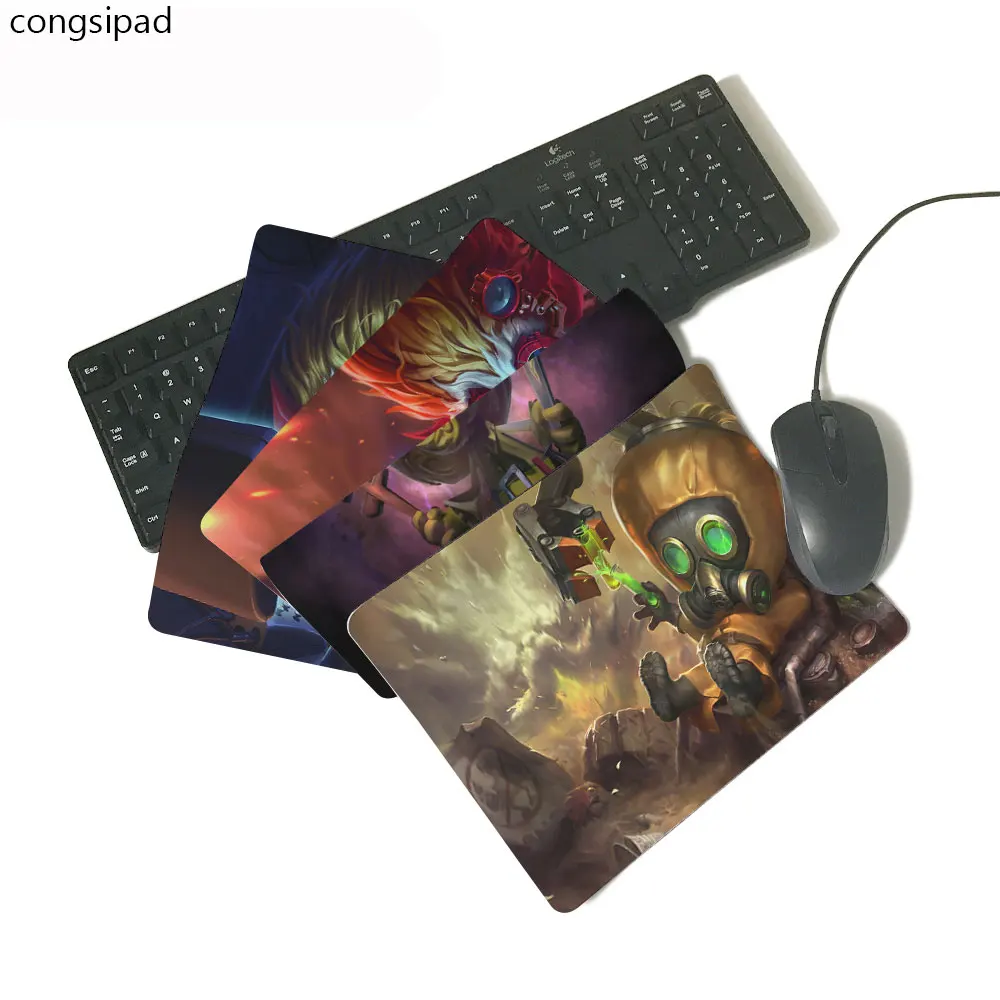 congsipad Unique Design LoL Heimerdinger Custom Design Cool Gaming Mousepad Rubber Mats