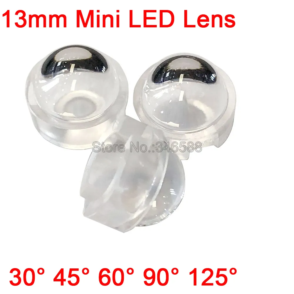 Acrylic Optics Angle 45 Deg LED Lens with Plastic Holder 20mm 1W 3W 5W M125 