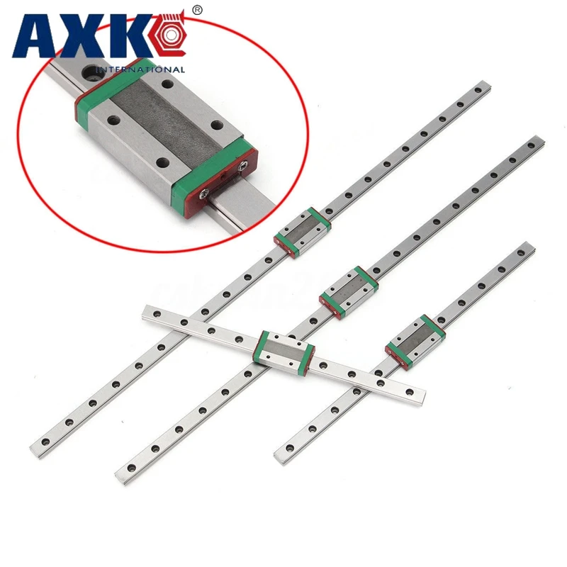 

3D print parts cnc AXKMini MGN12 12mm miniature linear rail slide 1 Set=3pcs 12mm L 200mm rail+3pcs MGN12H carriage