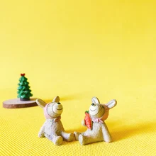 1Pcs 3*3cm rabbit/bunny with carrot/fairy garden gnome/moss terrarium home decor/crafts/bonsai/bottle garden/miniatures/figurine
