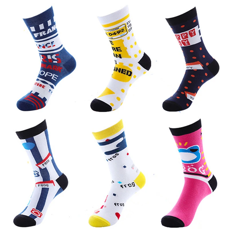 

Fashion socks eagle letters travel frog monster Skull Novelty cute Cotton Women and men Socks