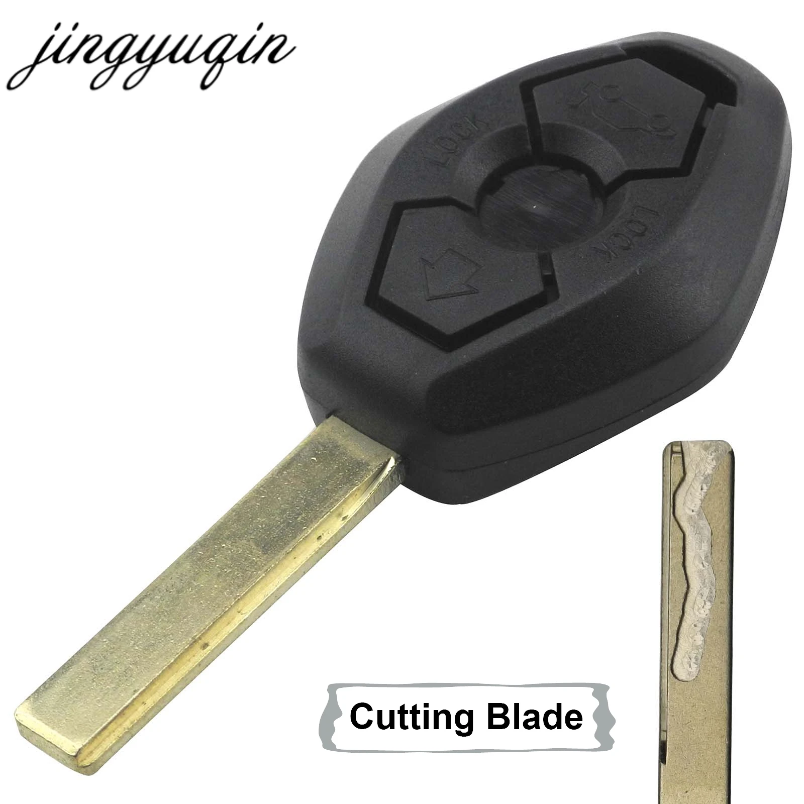 JINGYUQIN CUT BLADE CAR REMOTE KEY FOB FOR BMW EWS X3 X5 Z3 Z4 1/3/5/7 SERIES E38 E39 E46 315/433MHZ ID44 CHIP TRANSMITTER