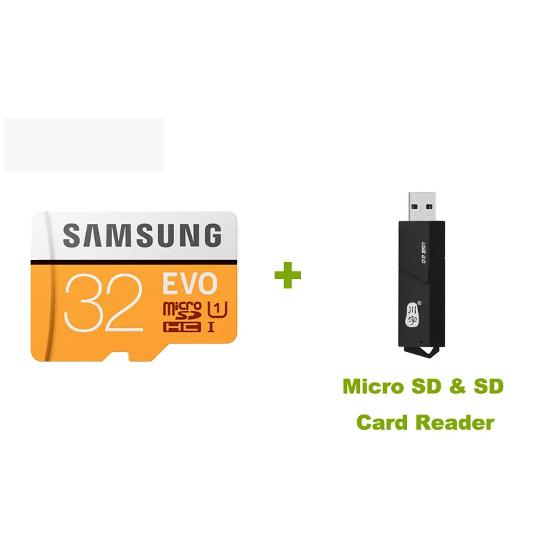 SAMSUNG карта памяти MicroSD 64 ГБ EVO Карты Памяти Micro SD Карты SDXC 48 М/с водонепроницаемый C10 TF Trans Flash Микро Карты Для Samsung S3s4 j1j3j5 - Емкость: MP32G-2in1-Reader