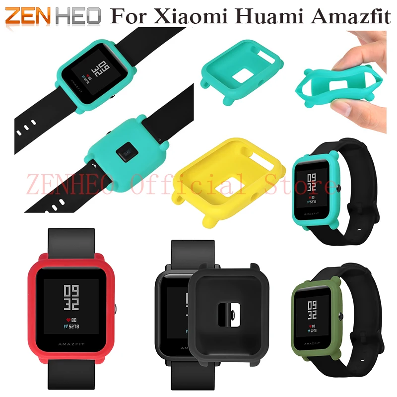 

Protect Frame Sotf Silicone Watch Case Cover for Xiaomi Amazfit Bip BIT PACE Lite Youth Watch Shell For Xiaomi Huami Amazfit