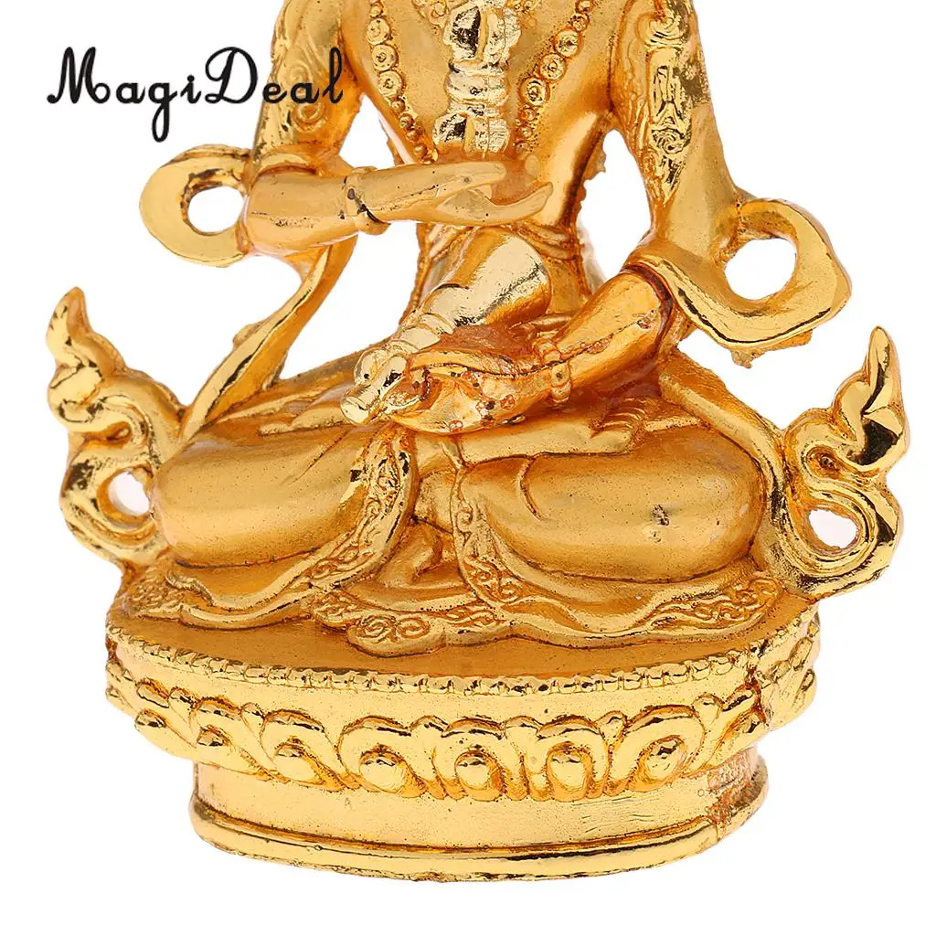 MagiDeal Small Buddha Statue Gilt Medicine Buddhist Feng Shui Figurine Religion Sculpture Blessing Good Luck Home Ornaments