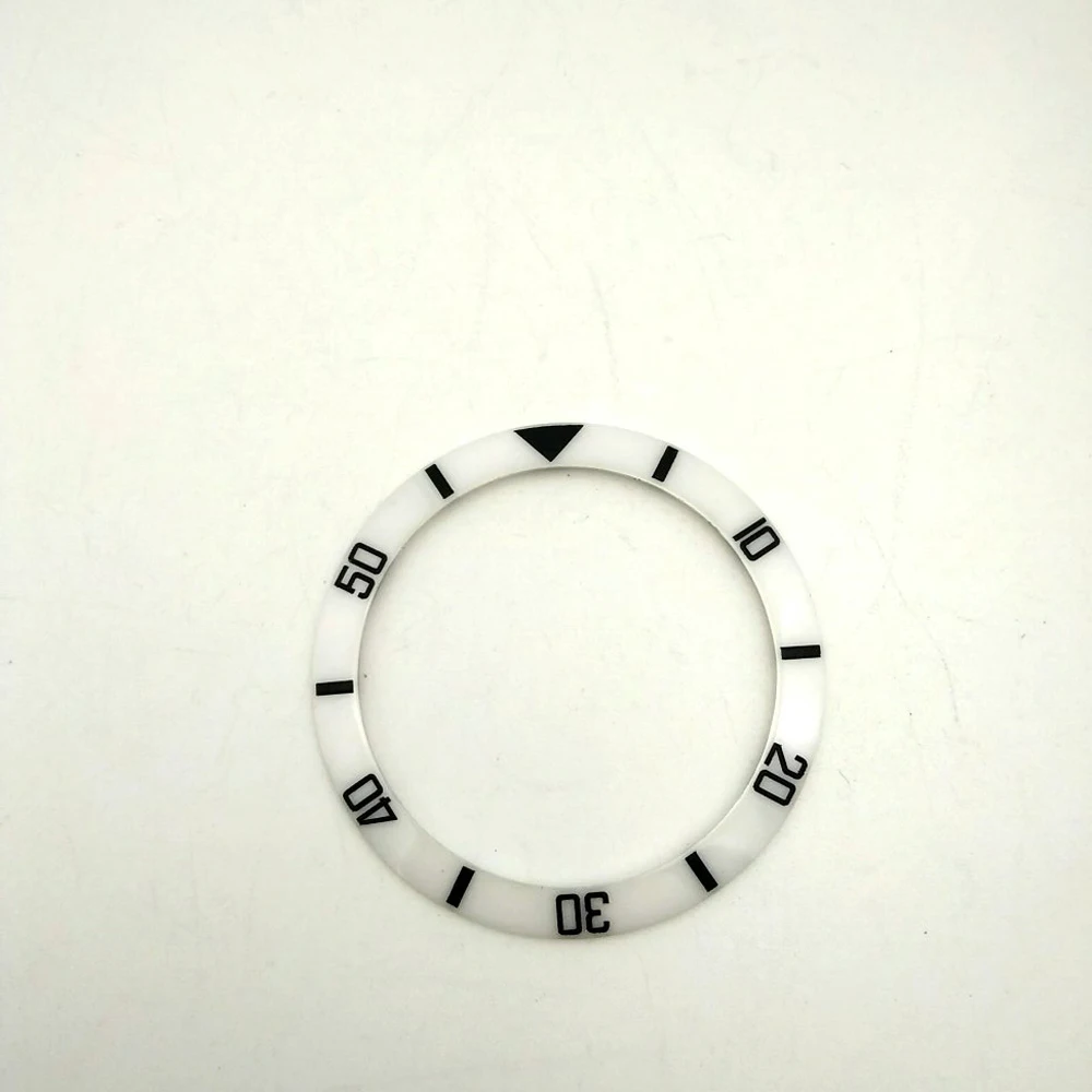 Запасные части часов, белый керамический БЕЗЕЛЬ 38 мм подходит для 40 мм Sub автоматические часы