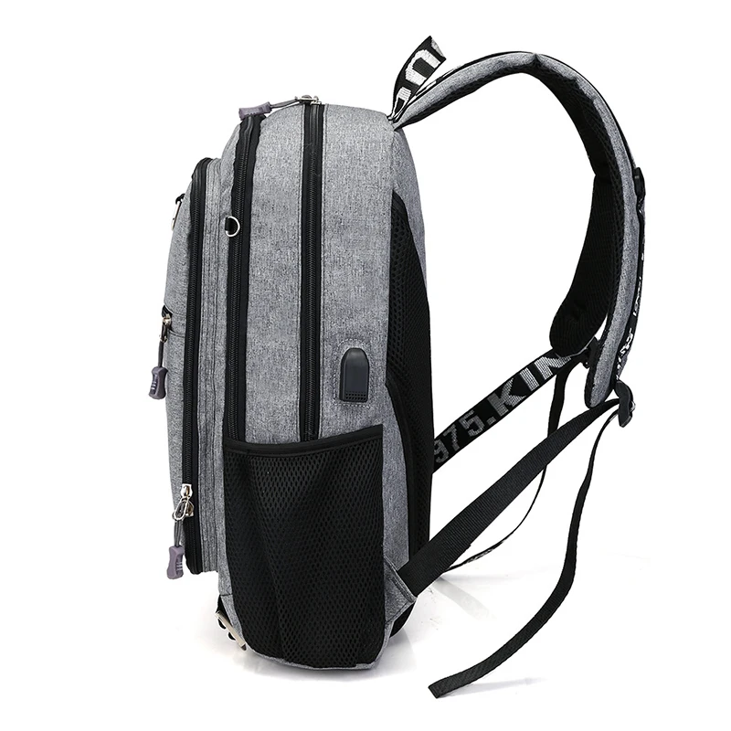 Мужской модный многофункциональный Оксфорд повседневный рюкзак для ноутбука школьный USB зарядка водонепроницаемый мужской бизнес дорожная сумка