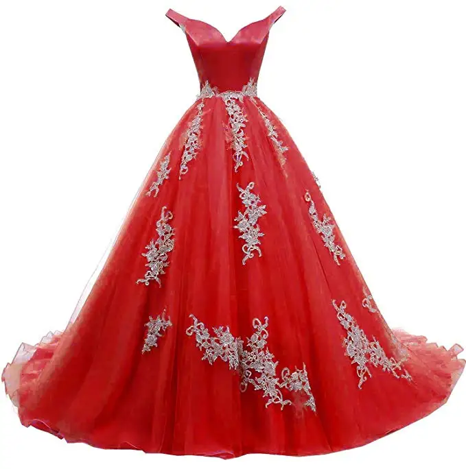 Платья Angelsbridep с короткими рукавами, бальные платья с v-образным вырезом и аппликацией,, Vestidos De 15 Anos, милые бальные платья 16 - Цвет: Red